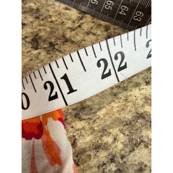 Women's Gap Orange Pink Floral Rayon Mini Dress Plus Size 14 - Picture 4 of 9